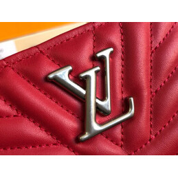 Replica Louis Vuitton Red Quilted New Wave Zipped Compact Wallet