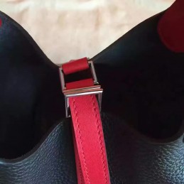Replica Hermes Black Red Picotin Lock 13 Bag