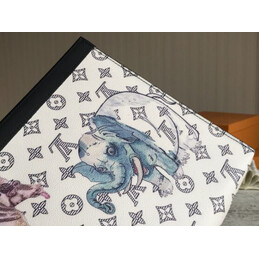 Replica Louis Vuitton White Savane Chapman Giraffe Pochette Voyage MM