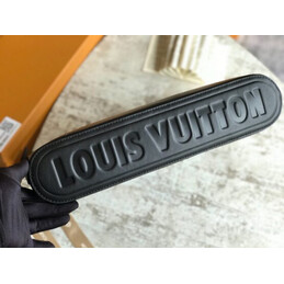 Replica Louis Vuitton Black Taiga Leather Recessed Handle Pochette Cosmos