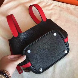 Replica Hermes Black Red Picotin Lock 13 Bag