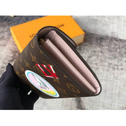 Replica Louis Vuitton Brown Monogram Japan Patch Sarah Wallet