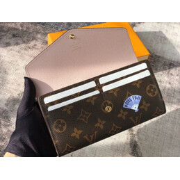 Replica Louis Vuitton Brown Monogram Japan Patch Sarah Wallet