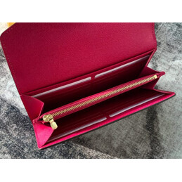 Replica Louis Vuitton Brown Monogram Los Angeles Patch Sarah Wallet