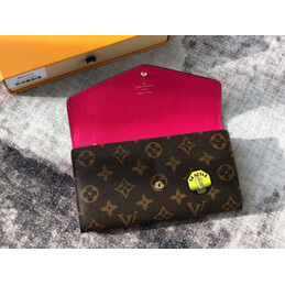 Replica Louis Vuitton Brown Monogram Los Angeles Patch Sarah Wallet