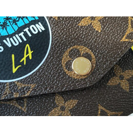 Replica Louis Vuitton Brown Monogram Los Angeles Patch Sarah Wallet