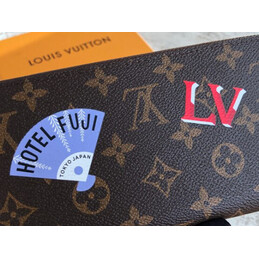 Replica Louis Vuitton Brown Monogram Japan Patch Zippy Wallet