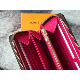 Replica Louis Vuitton Brown Monogram Los Angeles Patch Zippy Wallet
