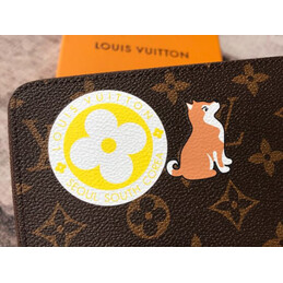 Replica Louis Vuitton Brown Monogram Floral Patch Zippy Wallet