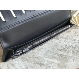 Replica Louis Vuitton Black Leather Embossed Louis Brazza Wallet