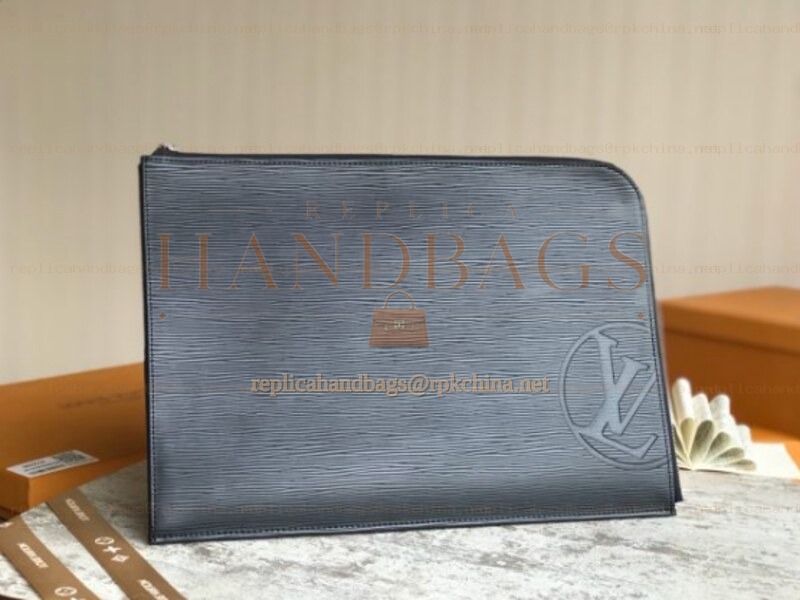 Replica Louis Vuitton Gray Epi Leather Pochette Jour GM