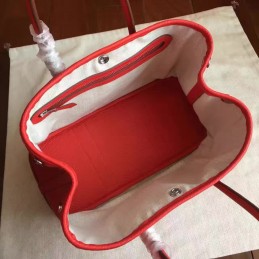 Replica Hermes Red Garden Party 30 Textured Leather Bag