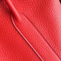 Replica Hermes Red Garden Party 30 Textured Leather Bag