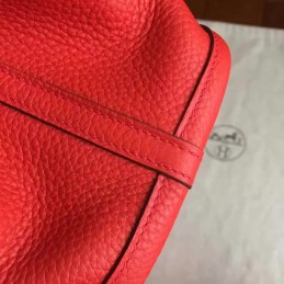 Replica Hermes Red Garden Party 30 Textured Leather Bag