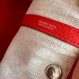 Replica Hermes Red Garden Party 30 Textured Leather Bag
