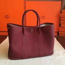 Replica Hermes Burgundy Garden Party 30 Bag