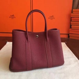 Replica Hermes Burgundy Garden Party 30 Bag
