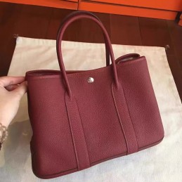 Replica Hermes Burgundy Garden Party 30 Bag