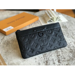 Replica Louis Vuitton Black Monogram Eclipse Discovery Pochette PM