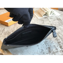 Replica Louis Vuitton Black Monogram Eclipse Discovery Pochette PM