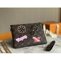Replica Louis Vuitton Brown Monogram Multicolor Graphic City Pouch