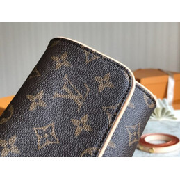 Replica Louis Vuitton Brown Monogram Pochette Florentine 24