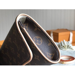 Replica Louis Vuitton Brown Monogram Pochette Florentine 24