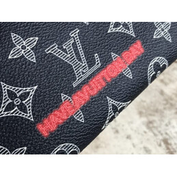 Replica Louis Vuitton Black Monogram Red Initial Graphic Discovery Pochette PM