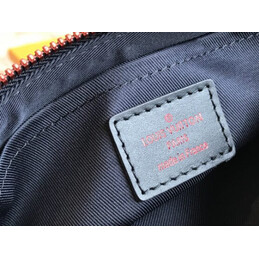 Replica Louis Vuitton Black Monogram Red Initial Graphic Discovery Pochette PM