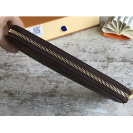 Replica Louis Vuitton Brown Damier Ebene Zippy Organizer Wallet - Style 2