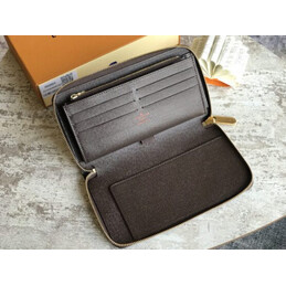 Replica Louis Vuitton Brown Damier Ebene Zippy Organizer Wallet - Style 2