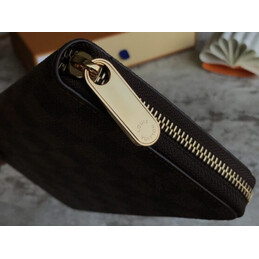 Replica Louis Vuitton Brown Damier Ebene Zippy Organizer Wallet - Style 2