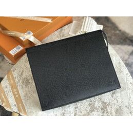 Replica Louis Vuitton Black Epi Leather Pochette Voyage MM