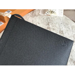 Replica Louis Vuitton Black Epi Leather Pochette Voyage MM