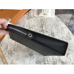 Replica Louis Vuitton Black Epi Leather Pochette Voyage MM