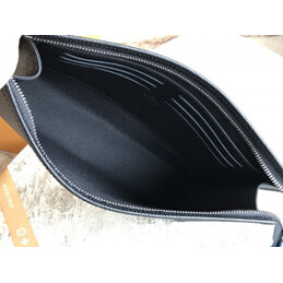 Replica Louis Vuitton Black Taiga Leather Pochette Voyage MM