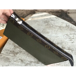 Replica Louis Vuitton Olive Green Epi Leather Pochette Voyage MM