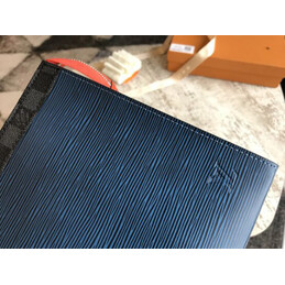 Replica Louis Vuitton Blue Epi Leather Pochette Voyage MM