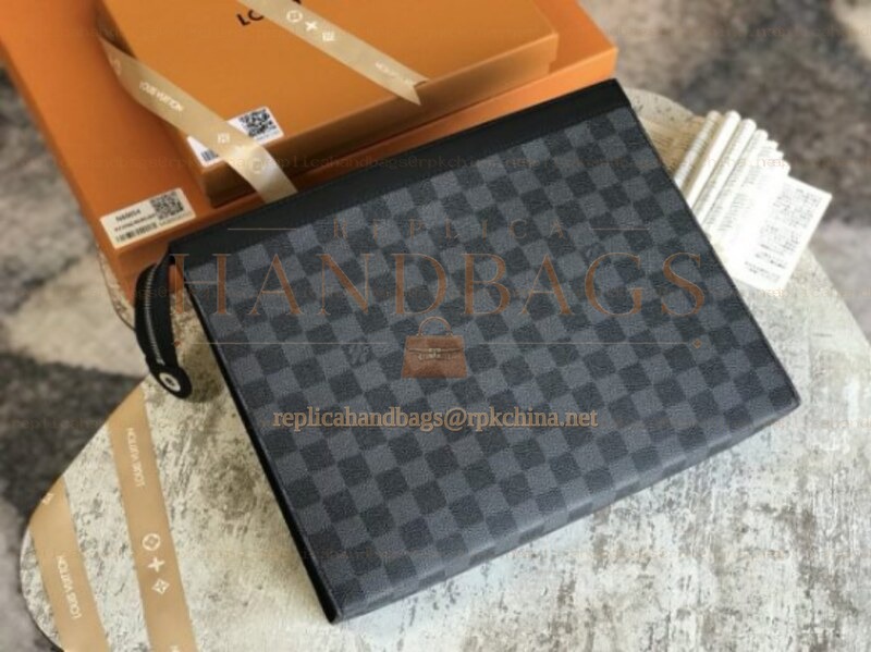Replica Louis Vuitton Damier Graphite Pochette Voyage MM