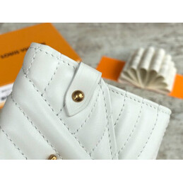 Replica Louis Vuitton White Quilted New Wave Compact Wallet