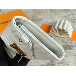Replica Louis Vuitton White Quilted New Wave Compact Wallet