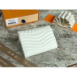 Replica Louis Vuitton White Quilted New Wave Compact Wallet
