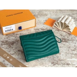 Replica Louis Vuitton Green Quilted New Wave Compact Wallet