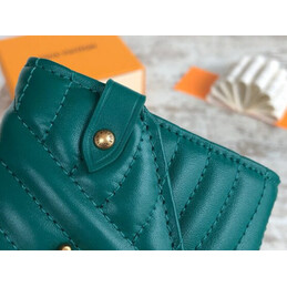 Replica Louis Vuitton Green Quilted New Wave Compact Wallet