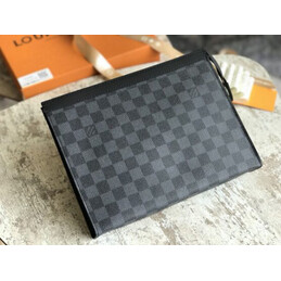 Replica Louis Vuitton Damier Graphite Pochette Voyage MM Zip Pouch