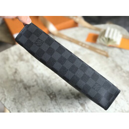 Replica Louis Vuitton Damier Graphite Pochette Voyage MM Zip Pouch