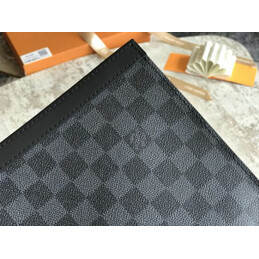 Replica Louis Vuitton Damier Graphite Pochette Voyage MM Zip Pouch