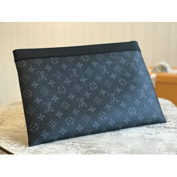 Replica Louis Vuitton Black Monogram Eclipse Discovery Pochette Wristlet