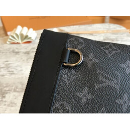 Replica Louis Vuitton Black Monogram Eclipse Discovery Pochette Wristlet