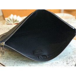 Replica Louis Vuitton Black Monogram Eclipse Discovery Pochette Wristlet
